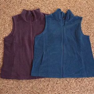 🌫Like new Lands End fleece vests 🌫
